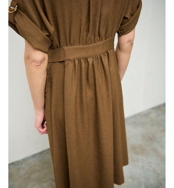 Grace Class「リネンタッチサファリドレス」|ワンピース|