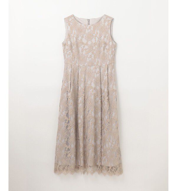GRACE CONTINENTAL「リバーレースタックドレス」|ドレス|ベージュ