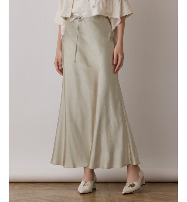 GRACE CONTINENTAL「サテンストレッチイージースカート」|スカート|ﾗｲﾄｸﾞﾘ