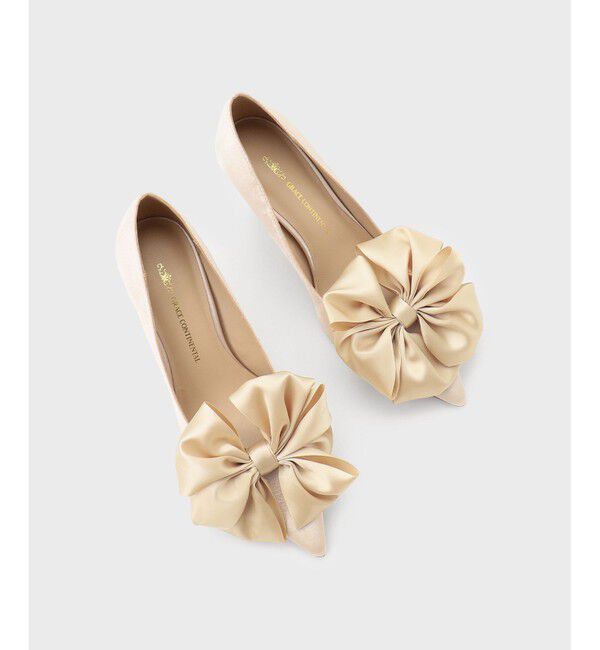 GRACE CONTINENTAL「リボンパンプス」|パンプス|ベージュ