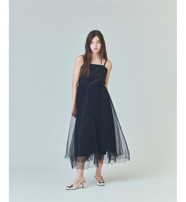 Grace Class「チュールプリーツコンビワンピース」|ワンピース|