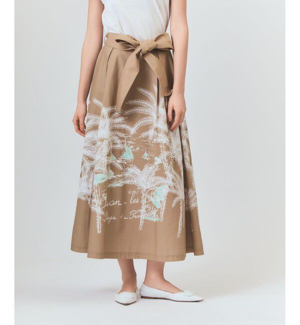 Grace Class「プラージュプリントタックスカート」|スカート|ベージュ