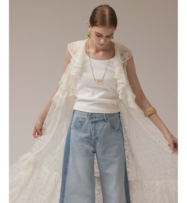 GRACE CONTINENTAL「フリルカラーレースワンピース」|ワンピース|