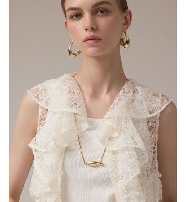 GRACE CONTINENTAL「フリルカラーレースワンピース」|ワンピース|