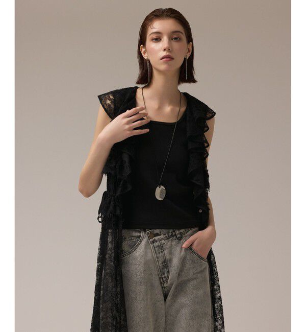 GRACE CONTINENTAL「フリルカラーレースワンピース」|ワンピース|