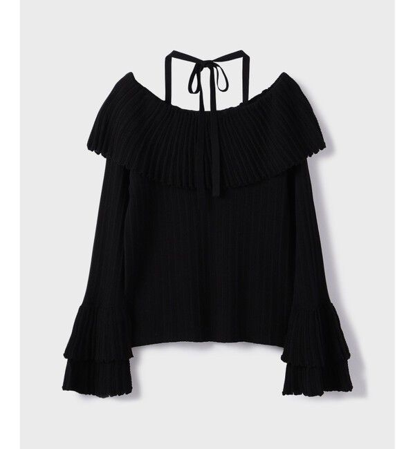 GRACE CONTINENTAL「アイレットフレアニットトップ」|ニット・セーター|