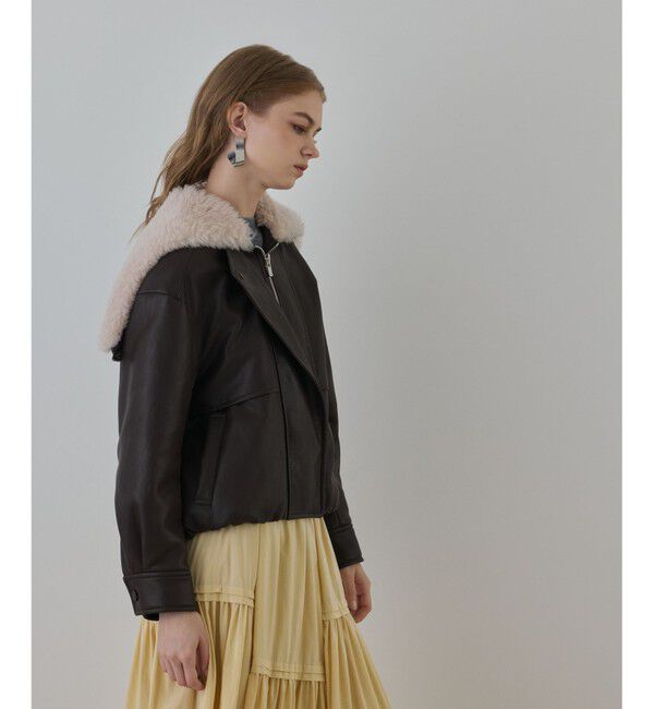 GRACE CONTINENTAL「フェイクレザーボンバージャケット」|その他|