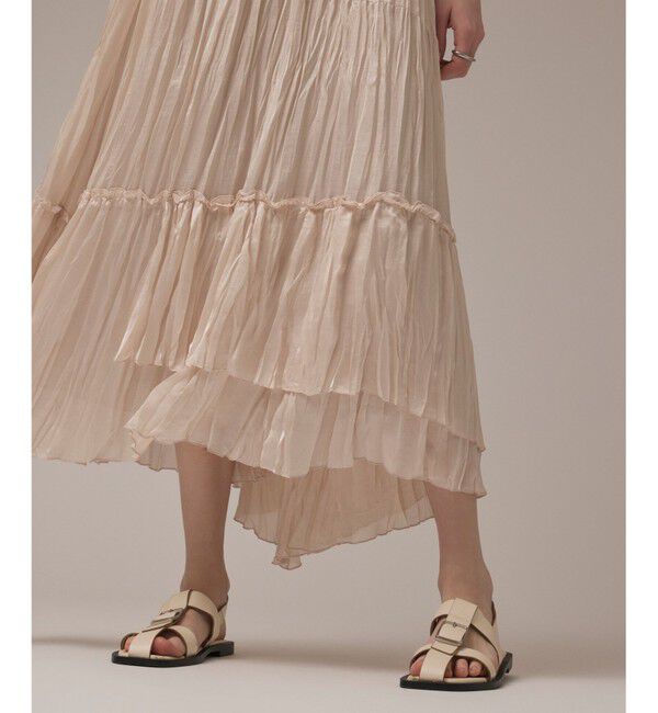 GRACE CONTINENTAL「ワッシャープリーツスカート」|スカート|