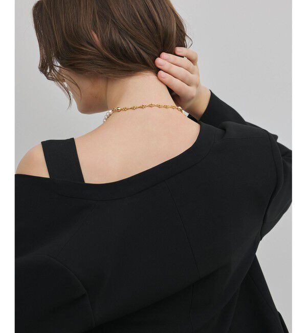 GRACE CONTINENTAL「パールリボンネックレス」|ネックレス|