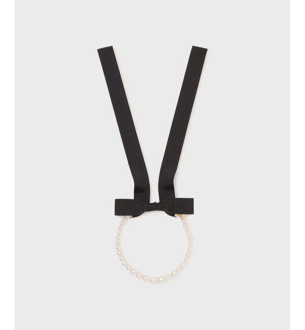 GRACE CONTINENTAL「パールリボンネックレス」|ネックレス|