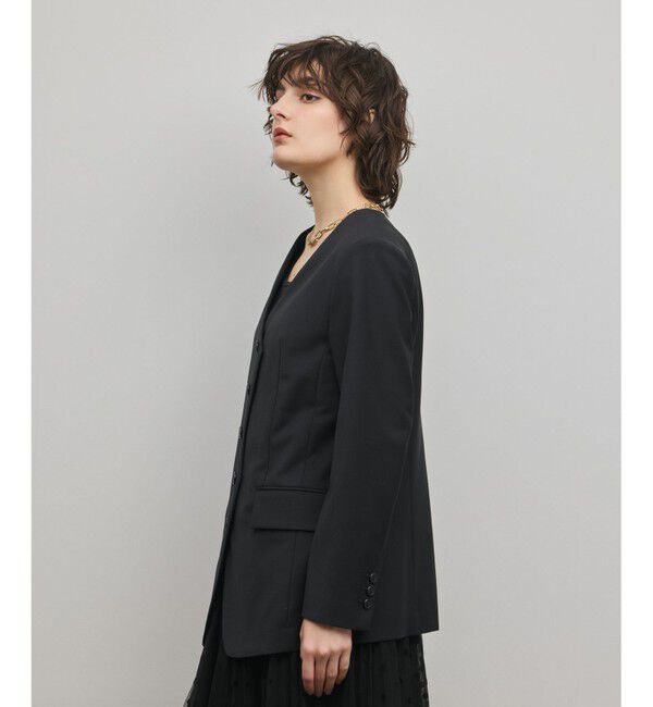 Diagram「デザインフロントジャケット」|ノーカラージャケット|