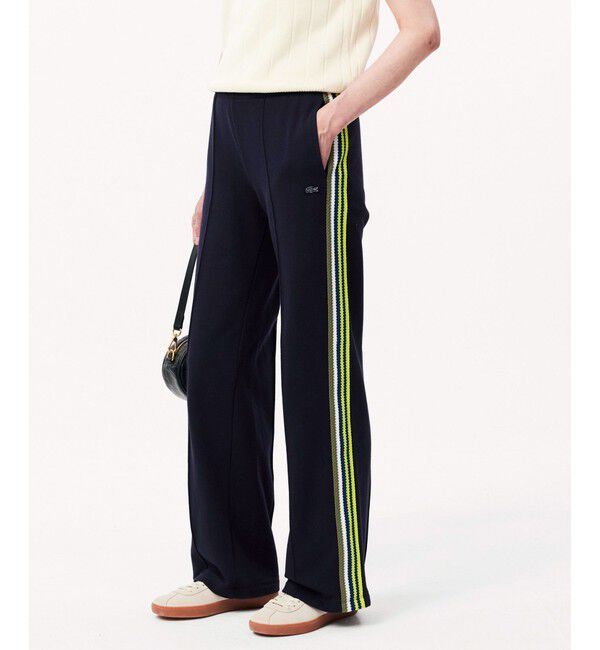 LACOSTE「サイドニットテーピングフレアトラックパンツ」|その他|ダークネイビー