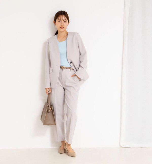 NOLLEY'S「《セットアップ対応》ウォッシャブルサージストレッチストレートパンツ」|その他|