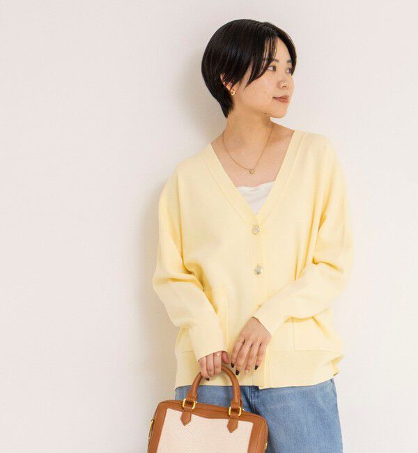 NOLLEY'S sophi「【一部WEB限定カラー】《手洗い可能》スムース編みVネックカーディガン」|カーディガン|