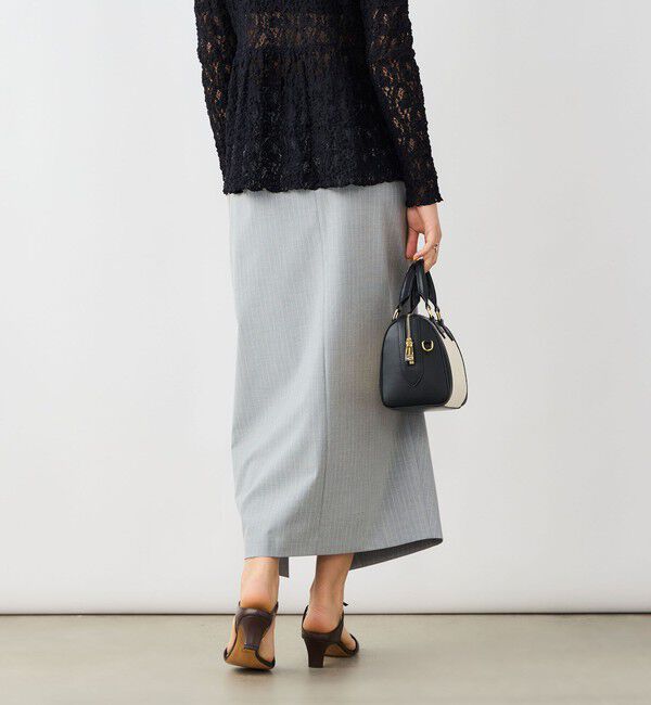 NOLLEY'S sophi「ウォッシャブルストライプドレープタイトスカート」|タイト|