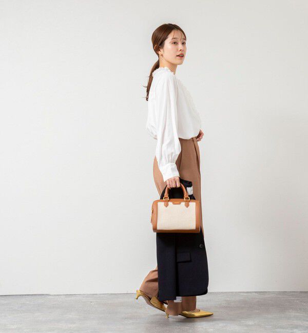 NOLLEY'S「ウォッシャブルフロントフリルVネックブラウス」|シャツ・ブラウス|