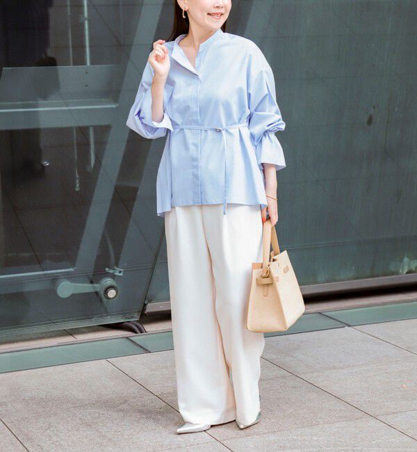 NOLLEY'S sophi「NEW morisachi《セットアップ対応》ウォッシャブルストレッチツイルイージーワイドパンツ」|その他|