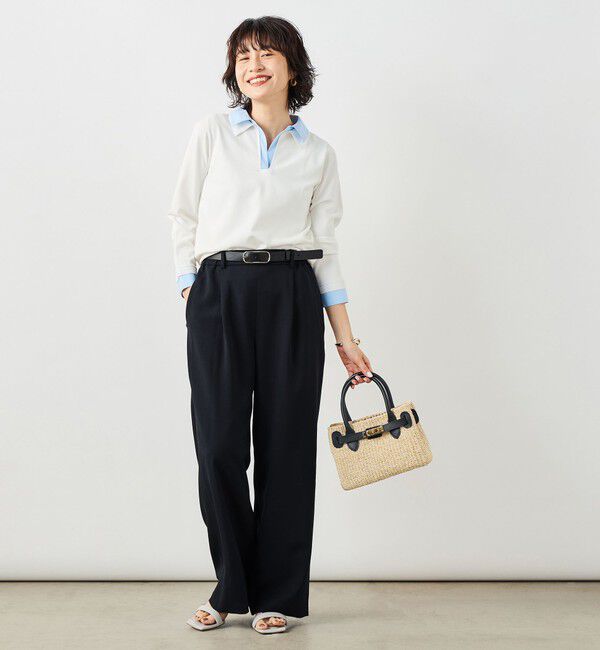 NOLLEY'S sophi「NEW morisachi《セットアップ対応》ウォッシャブルストレッチツイルイージーワイドパンツ」|その他|