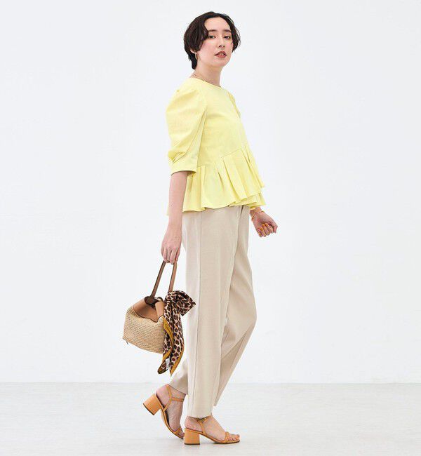 NOLLEY'S「ウォッシャブルハイスペック麻調愛されセミワイドパンツ」|その他|