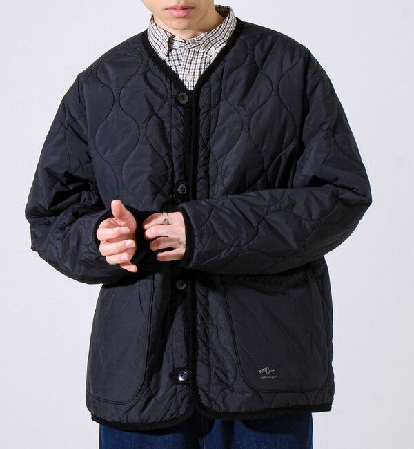 GLOSTER「【ARMY TWILL/アーミーツイル】Quilting Reversible Jacket」|ブルゾン・スタジャン|ブラック