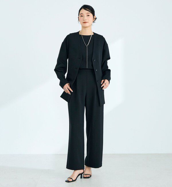 fredy emue「【セットアップ対応】パウダリーツイルベルト付きジレ」|ベスト・ジレ|