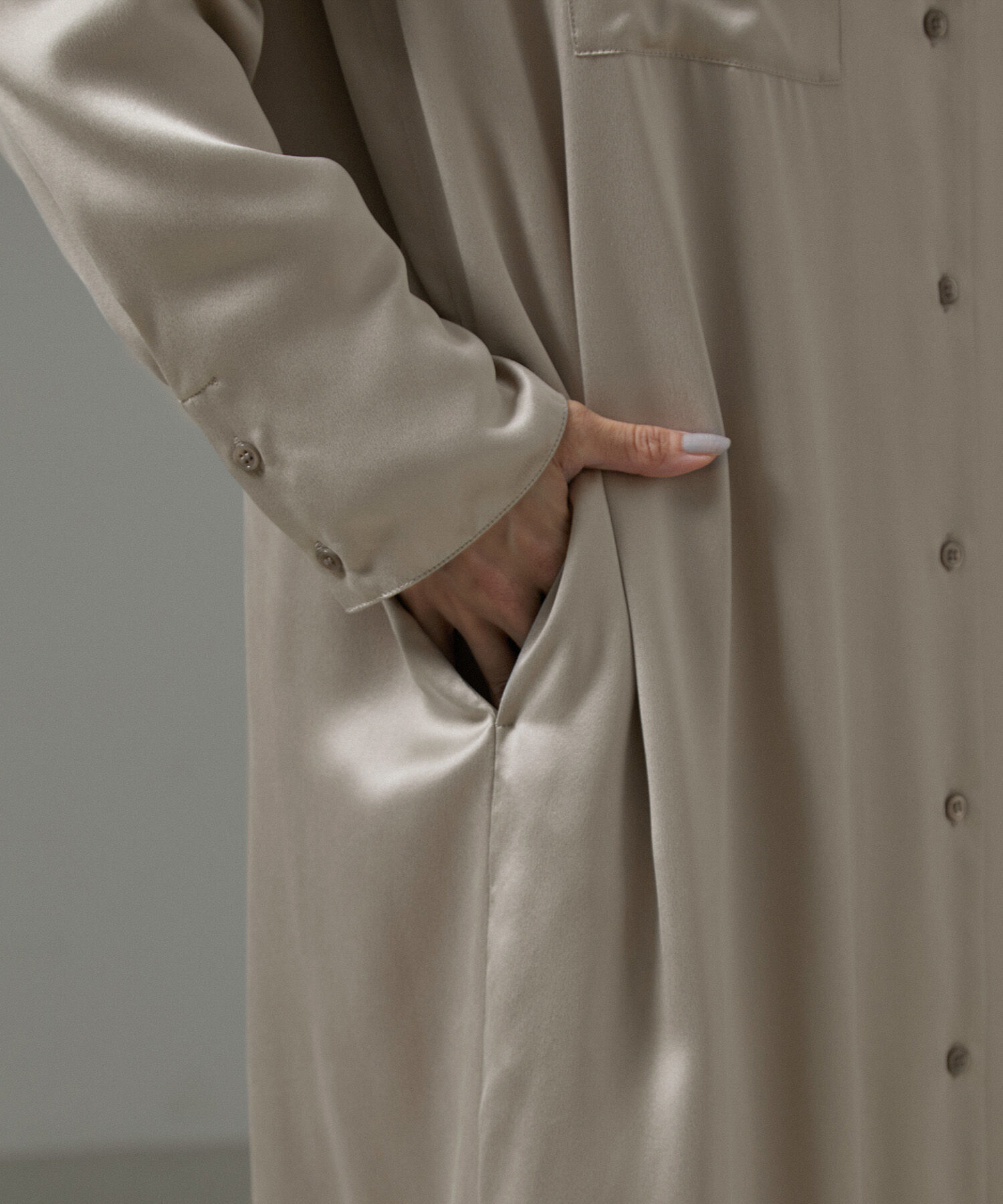 SALON adam et rope'「[24AW]GENTLE SILKシャツワンピース【セットアップ対応】」|その他|