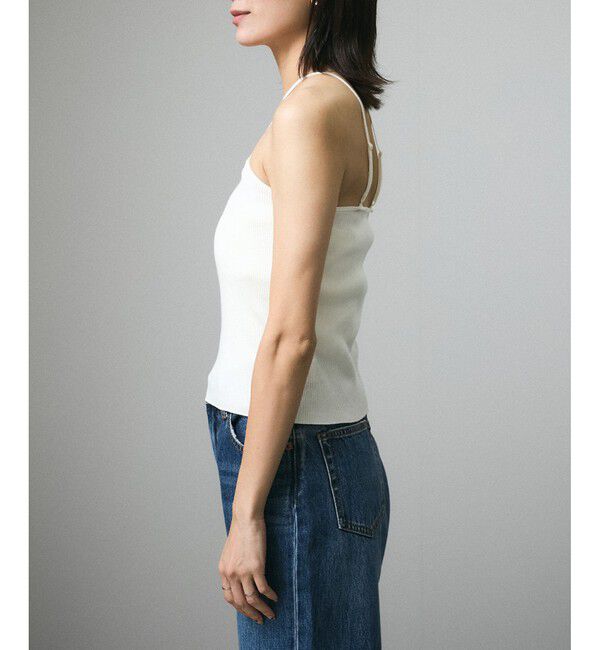 SALON adam et rope'「【セットアップ対応】キュプラコットンリブクロスキャミソール」|キャミソール|