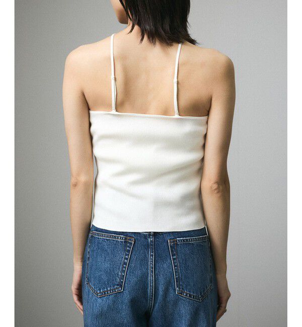 SALON adam et rope'「【セットアップ対応】キュプラコットンリブクロスキャミソール」|キャミソール|