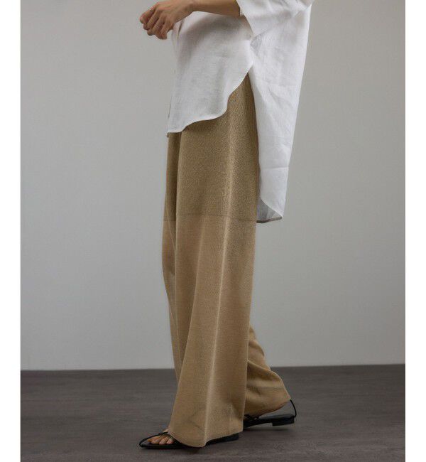 SALON adam et rope'「ブライトシアーイージーパンツ」|チノ|