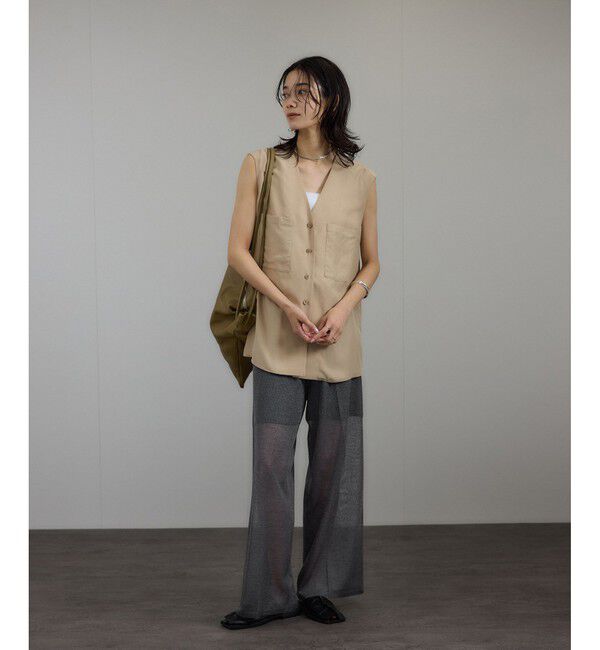 SALON adam et rope'「ブライトシアーイージーパンツ」|チノ|