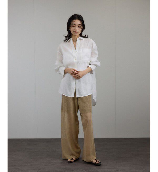 SALON adam et rope'「ブライトシアーイージーパンツ」|チノ|