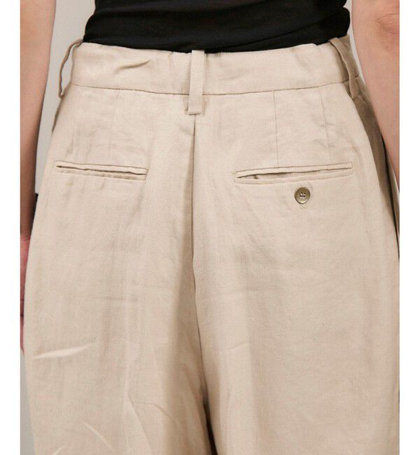 SALON adam et rope'「リネンツイルタックパンツ」|スラックス|
