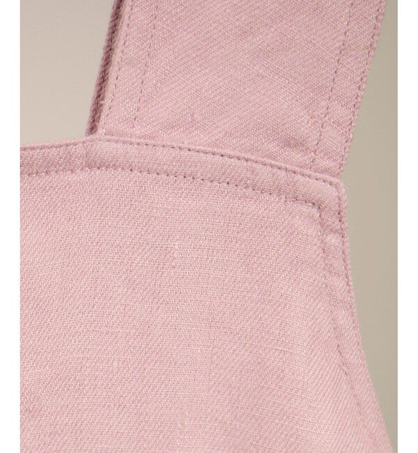 SALON adam et rope'「リネンツイルスクエアーネックジャンパースカート」|ワンピース|