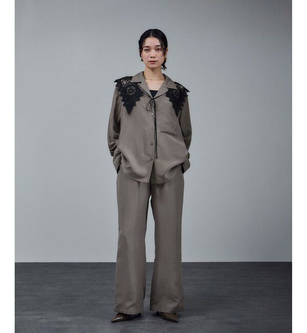 SALON adam et rope'「[25AW]GENTLE SILK パンツ / セットアップ対応・洗える」|チノ|