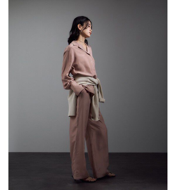 SALON adam et rope'「[25AW]GENTLE SILK パンツ / セットアップ対応・洗える」|チノ|
