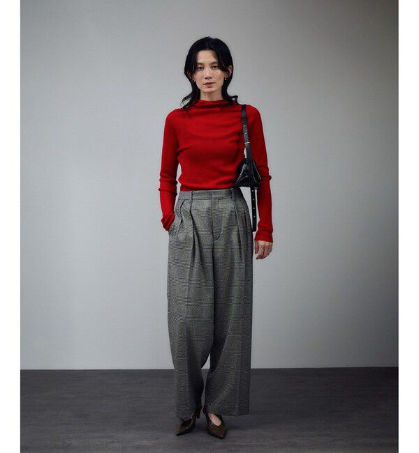 SALON adam et rope'「ウールタックワイドパンツ / セットアップ対応」|スラックス|