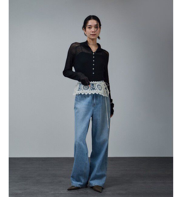 SALON adam et rope'「エンブロイダリカラー」|マフラー|