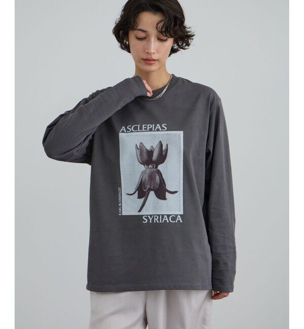 SALON adam et rope'「【KARL BLOSSFELDT  by SALON】フォトロングスリーブTシャツ」|Tシャツ・カットソー|