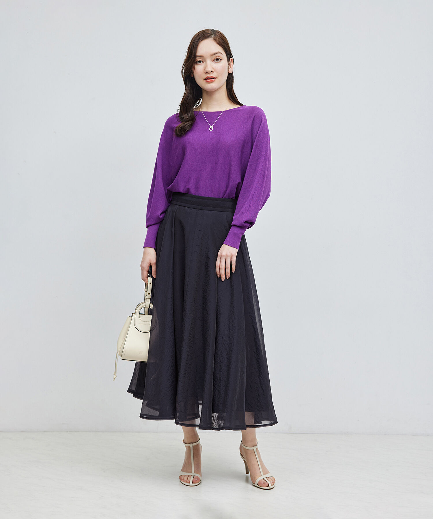 ROPE「シアーサーキュラーフレアスカート」|スカート|