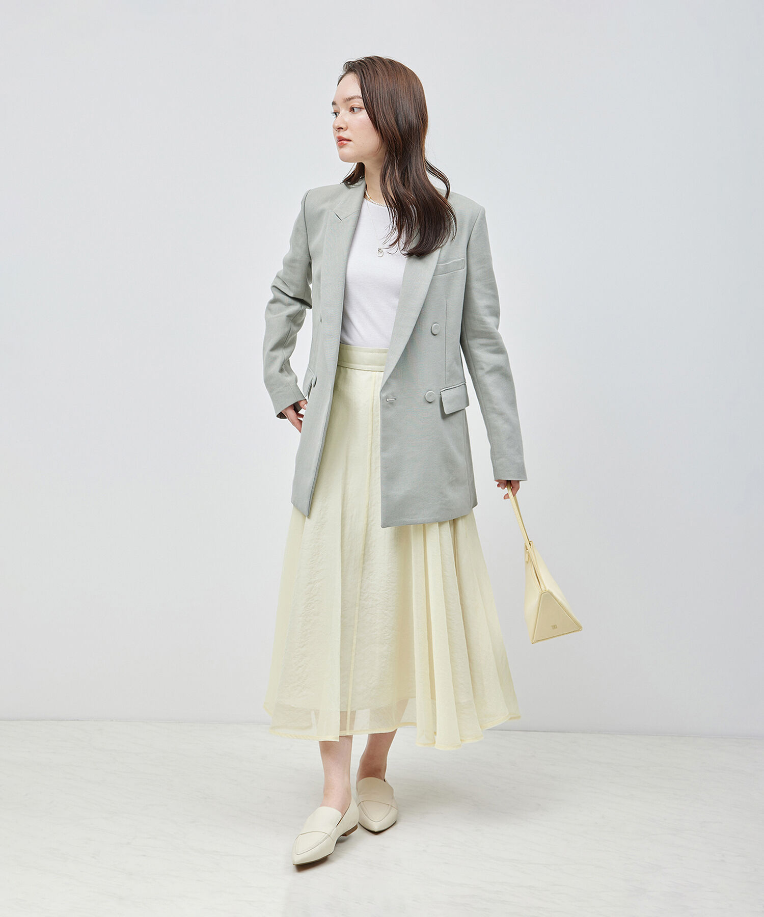 ROPE「シアーサーキュラーフレアスカート」|スカート|