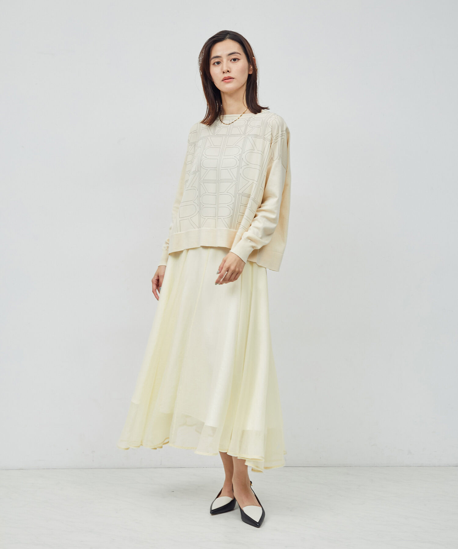 ROPE「シアーサーキュラーフレアスカート」|スカート|