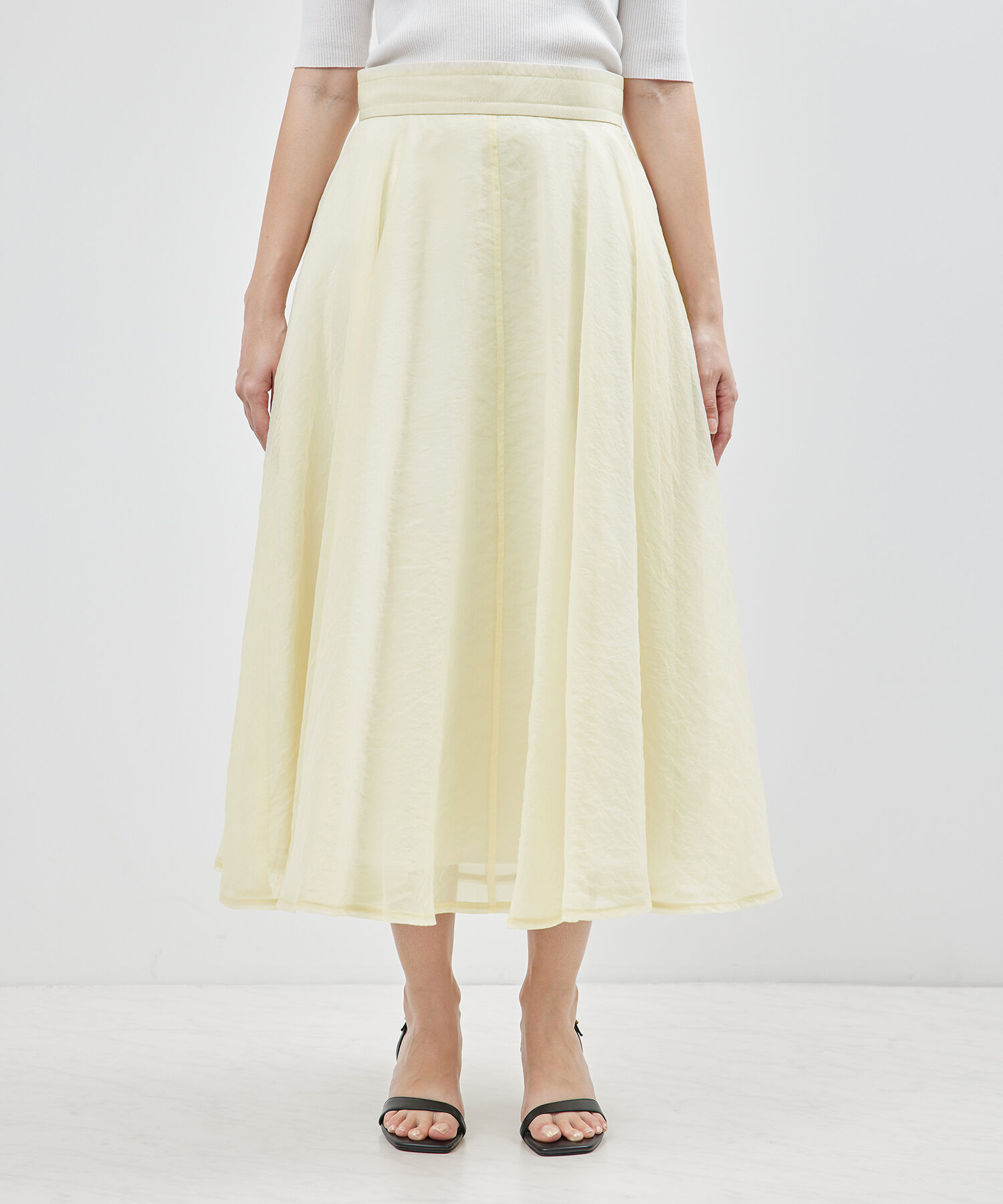 ROPE「シアーサーキュラーフレアスカート」|スカート|