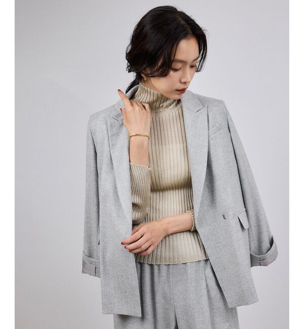 ROPE「ウールフランネルセミダブルジャケット/セットアップ対応」|テーラードジャケット|