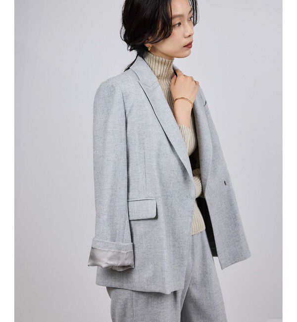 ROPE「ウールフランネルセミダブルジャケット/セットアップ対応」|テーラードジャケット|