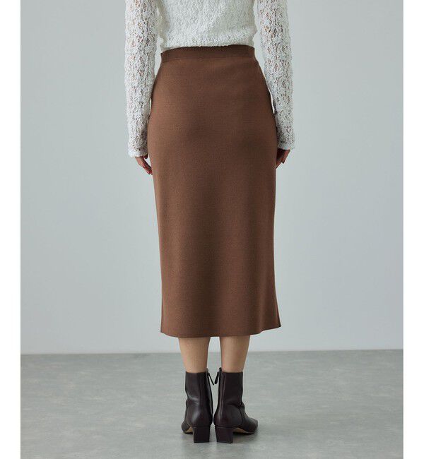 ROPE「[美人スカート]ウール混ニットポケット付きタイトスカート/イージーケア・セットアップ対応」|スカート|