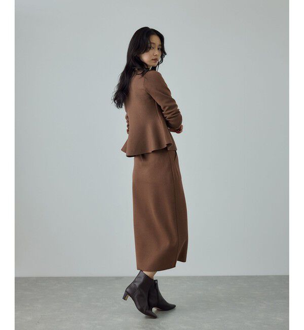 ROPE「[美人スカート]ウール混ニットポケット付きタイトスカート/イージーケア・セットアップ対応」|スカート|