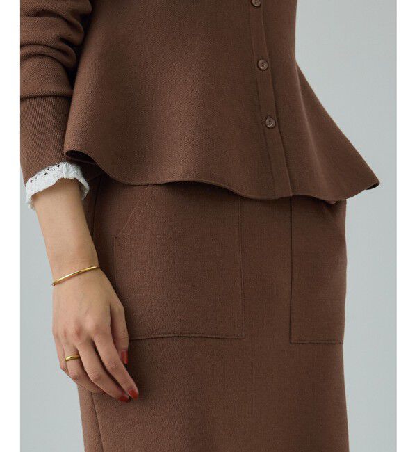 ROPE「[美人スカート]ウール混ニットポケット付きタイトスカート/イージーケア・セットアップ対応」|スカート|