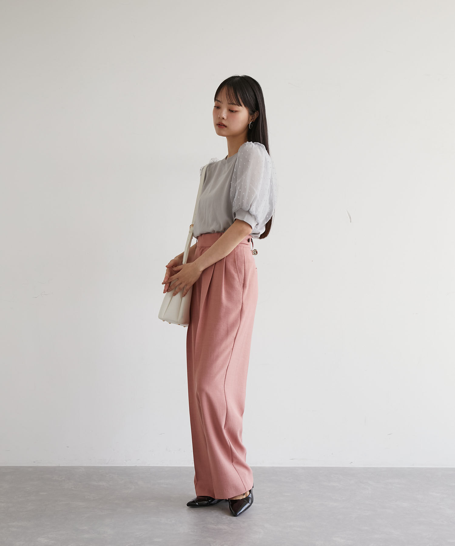 VIS「【夏トップス総選挙/お気に入り登録No.1】袖シアードッキングニット」|ニット・セーター|