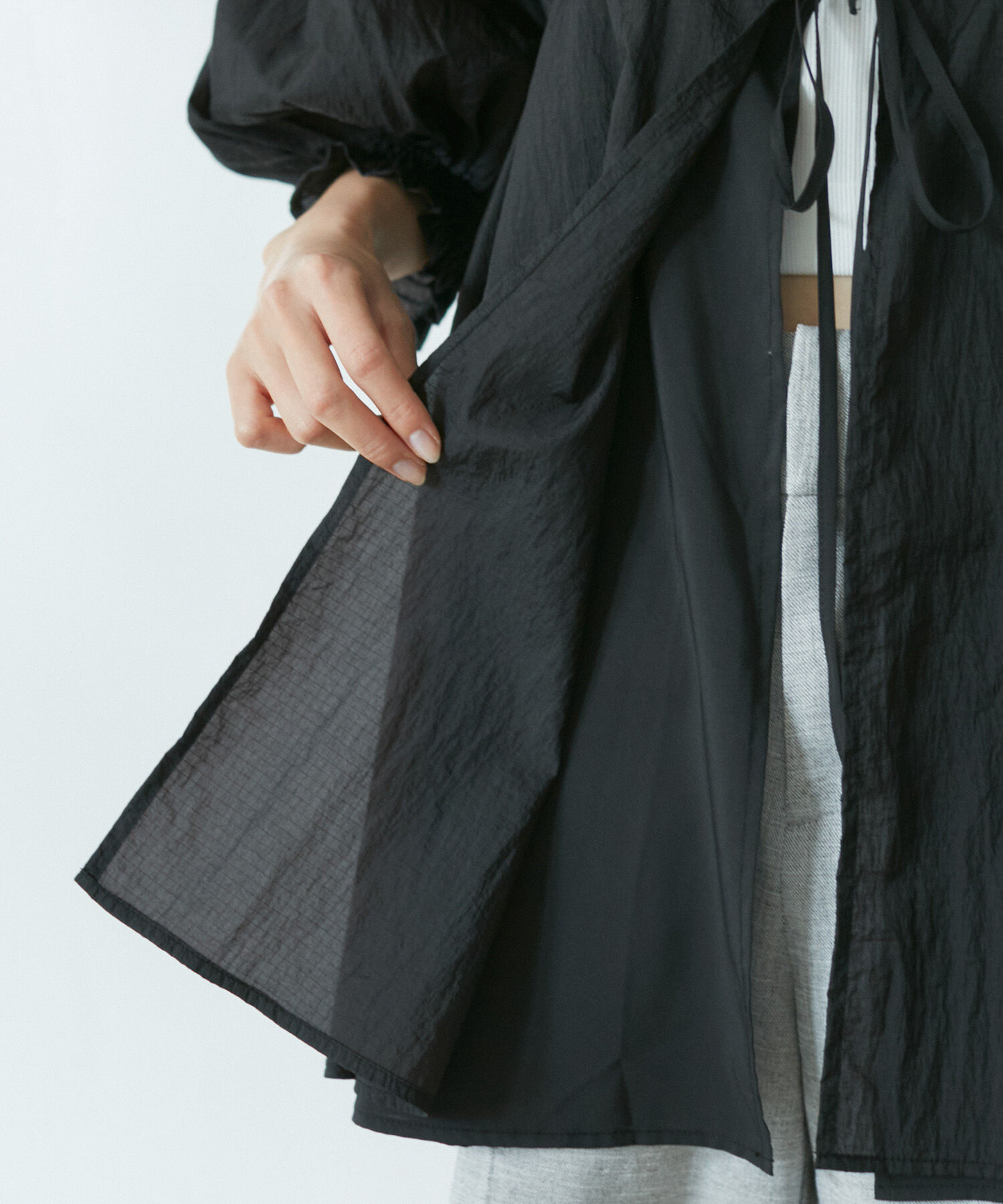 VIS「パフスリーブナイロンチュニックブラウス」|シャツ・ブラウス|