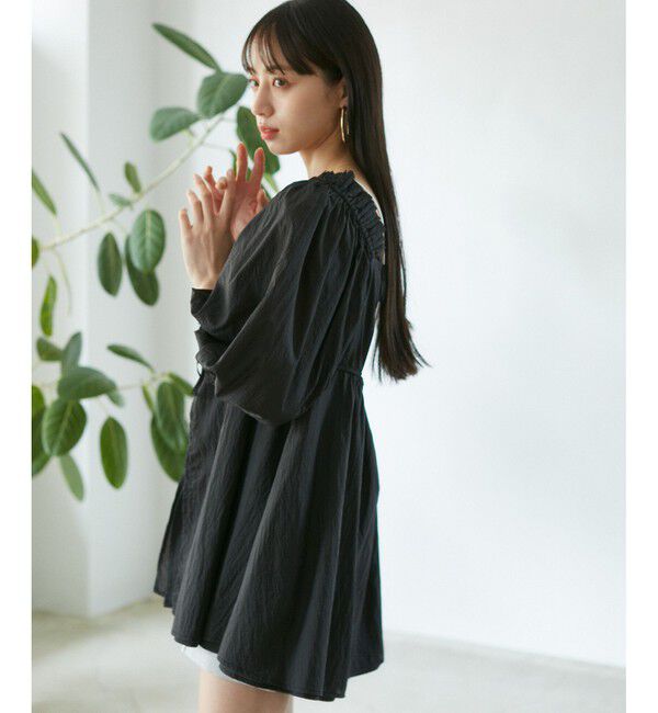 VIS「パフスリーブナイロンチュニックブラウス」|シャツ・ブラウス|